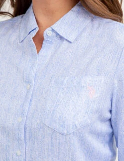 U.S. Polo Assn. LONG SLEEVE PRINTED WOVEN SHIRT 24 U.S. Polo Assn. LONG SLEEVE PRINTED WOVEN SHIRT -Modern Wear Shop 215406EA AZUB 65397