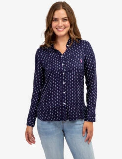 U.S. Polo Assn. LONG SLEEVE PRINTED WOVEN SHIRT 40 U.S. Polo Assn. LONG SLEEVE PRINTED WOVEN SHIRT -Modern Wear Shop 215406EA EVBL 65234