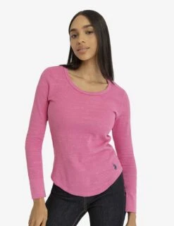 U.S. Polo Assn. LONG SLEEVE SPACE DYE THERMAL -Modern Wear Shop 21543583 PKPZ 2943