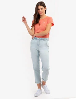 U.S. Polo Assn. TWIST NECK SNOW YARN T-SHIRT 19 U.S. Polo Assn. TWIST NECK SNOW YARN T-SHIRT -Modern Wear Shop 2155692F ORRD 67934