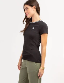 U.S. Polo Assn. RINGER NECK TRIM T-SHIRT -Modern Wear Shop 2155711H BLCK 67118