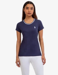 U.S. Polo Assn. RINGER NECK TRIM T-SHIRT -Modern Wear Shop 2155711ZH CLNV 48313