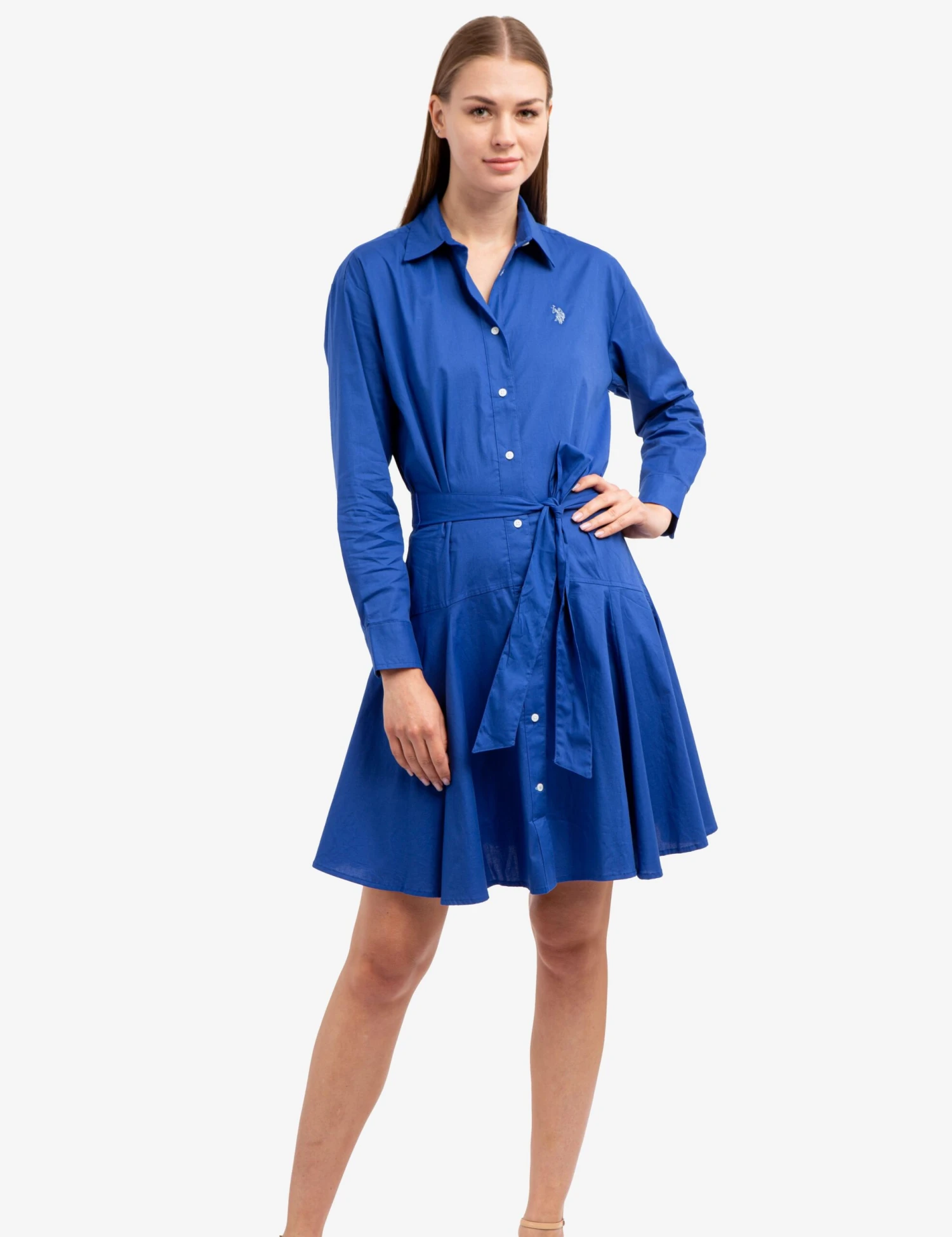 U.S. Polo Assn. LONG SLEEVE YOKE SKIRT DRESS 3 U.S. Polo Assn. LONG SLEEVE YOKE SKIRT DRESS