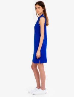 U.S. Polo Assn. SLEEVELESS SPLIT NECK POLO DRESS -Modern Wear Shop 215583ZH BLRF 52077