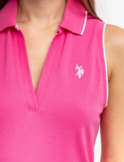 U.S. Polo Assn. SLEEVELESS SPLIT NECK TENNIS DRESS 16 U.S. Polo Assn. SLEEVELESS SPLIT NECK TENNIS DRESS -Modern Wear Shop 215586ZH PSNG 54824