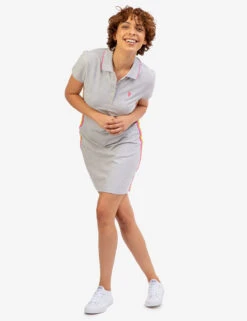 U.S. Polo Assn. SIDE STRIPE POLO DRESS -Modern Wear Shop 215588ZH LGHT 46369