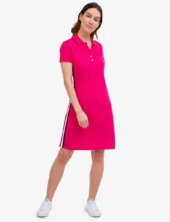 U.S. Polo Assn. SIDE STRIPE POLO DRESS -Modern Wear Shop 215588ZH PPEA 46396