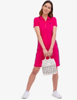 U.S. Polo Assn. SIDE STRIPE POLO DRESS -Modern Wear Shop 215588ZH PPEA 46407