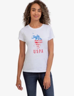 U.S. Polo Assn. USPA LOGO FLAG CREW NECK T-SHIRT -Modern Wear Shop 2156201D OPWH 48200