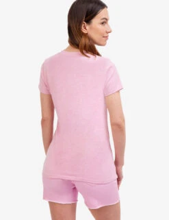 U.S. Polo Assn. V-NECK STRIPE FOIL GRAPHIC T-SHIRT -Modern Wear Shop 215624 ROSESACHET 46144