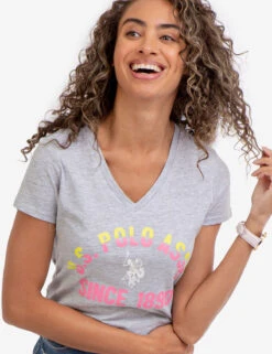 U.S. Polo Assn. ARCHED LOGO GRAPHIC T-SHIRT -Modern Wear Shop 2156281D LTGY 48370