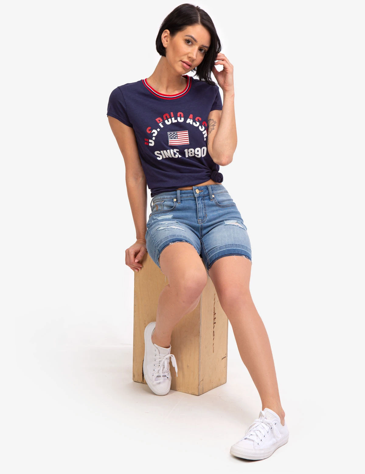 U.S. Polo Assn. DESTRUCTED BERMUDA SHORTS 3 U.S. Polo Assn. DESTRUCTED BERMUDA SHORTS