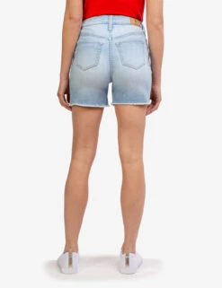 U.S. Polo Assn. HIGH RISE DESTRUCTED STAR DENIM SHORTS -Modern Wear Shop 215643L2 BLUE 41692