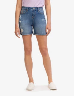 U.S. Polo Assn. HIGH RISE DESTRUCTED DENIM SHORTS