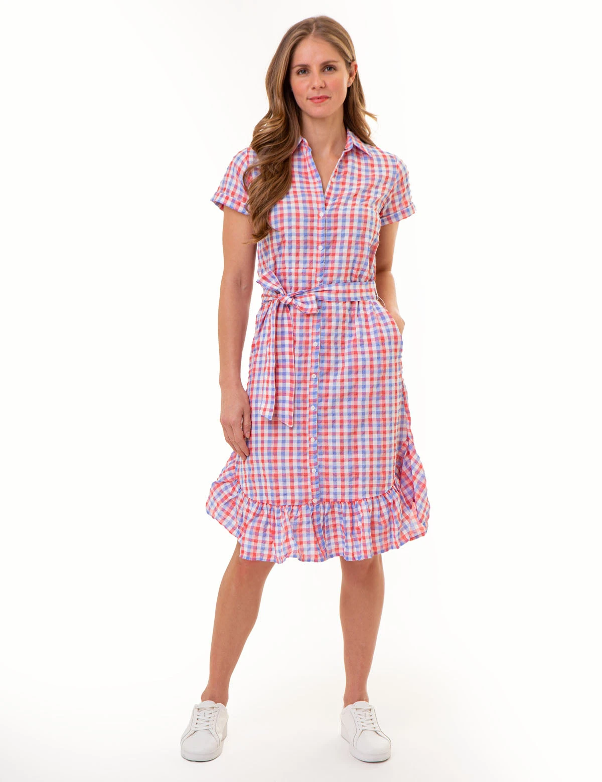 U.S. Polo Assn. GINGHAM RUFFLE HEM DRESS 6 U.S. Polo Assn. GINGHAM RUFFLE HEM DRESS - Image 4
