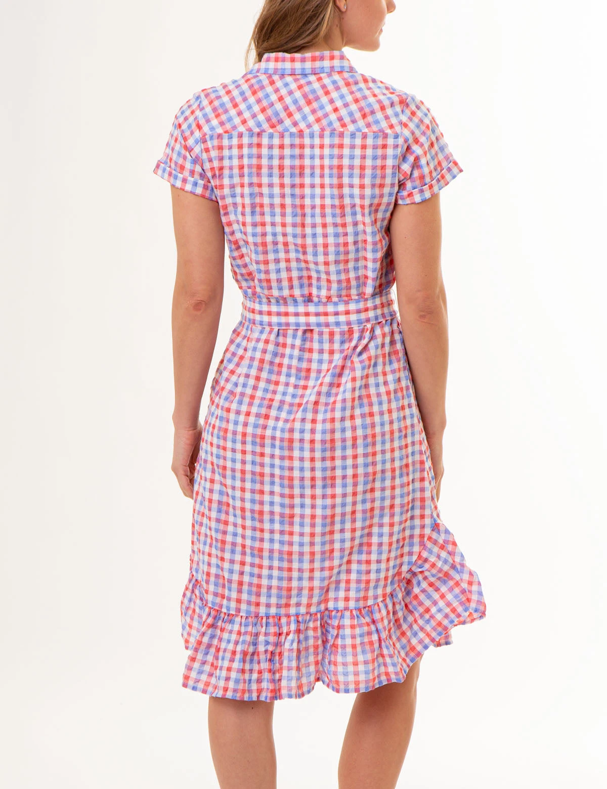 U.S. Polo Assn. GINGHAM RUFFLE HEM DRESS 5 U.S. Polo Assn. GINGHAM RUFFLE HEM DRESS - Image 3