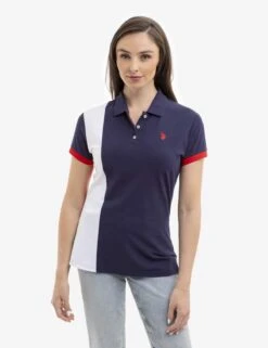 U.S. Polo Assn. PIECED STRIPE POLO SHIRT