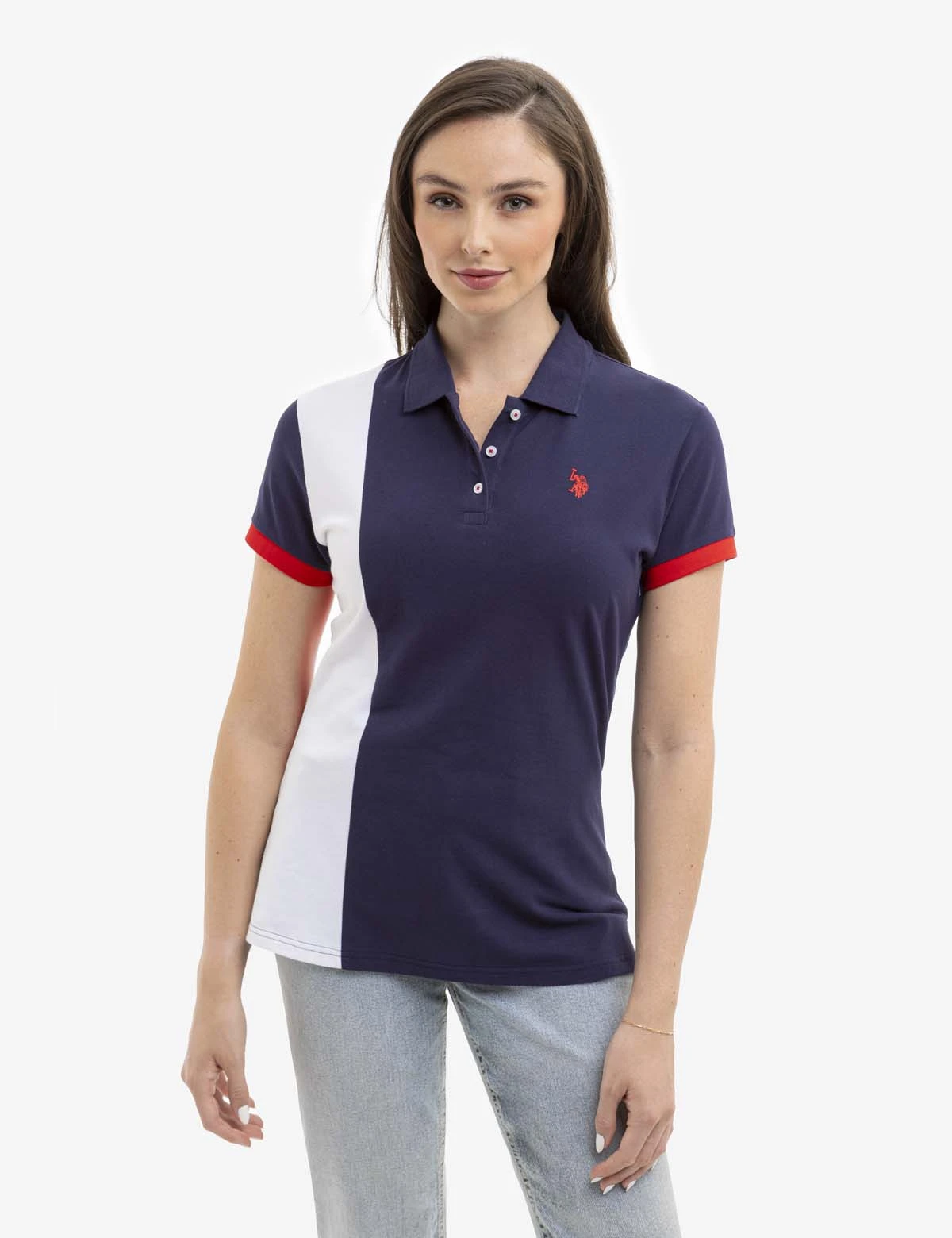 U.S. Polo Assn. PIECED STRIPE POLO SHIRT 3 U.S. Polo Assn. PIECED STRIPE POLO SHIRT