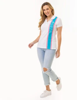 U.S. Polo Assn. USPA GRPAHIC STRIPE POLO SHIRT 8 U.S. Polo Assn. USPA GRPAHIC STRIPE POLO SHIRT -Modern Wear Shop 215684ZH WHIT 3444