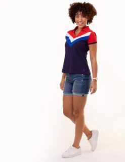 U.S. Polo Assn. OPEN PLACKET CHEVRON POLO SHIRT -Modern Wear Shop 215688ZH EVBL 1599