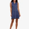 U.S. Polo Assn. ZIP UP FLOUNCE PRINTED POLO DRESS -Modern Wear Shop 2157121T CLNV 60973
