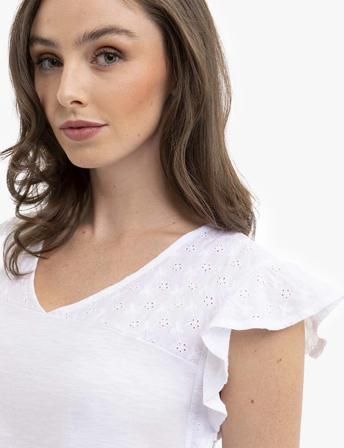 U.S. Polo Assn. EYELET YOKE FLUTTER SLEEVE TOP 10 U.S. Polo Assn. EYELET YOKE FLUTTER SLEEVE TOP - Image 8