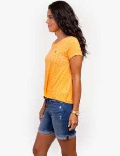 U.S. Polo Assn. TWIST FRONT CREW NECK T-SHIRT -Modern Wear Shop 2157161F GLOO 61374