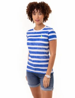 U.S. Polo Assn. PAINT STRIPE CREW NECK T-SHIRT -Modern Wear Shop 21571806 BLRF 0637