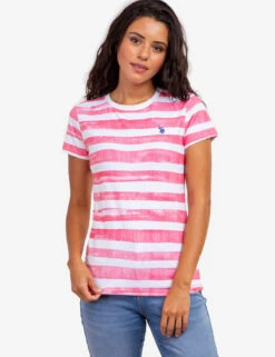 U.S. Polo Assn. PAINT STRIPE CREW NECK T-SHIRT