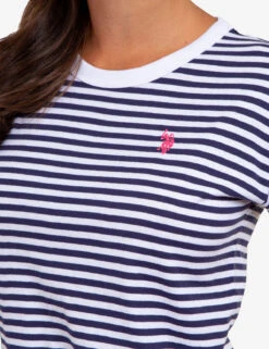 U.S. Polo Assn. CONTRAST RINGER STRIPE CREW T-SHIRT -Modern Wear Shop 2157191F CLNV 61255