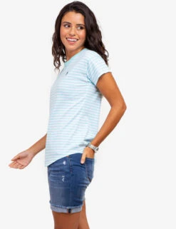 U.S. Polo Assn. CONTRAST RINGER STRIPE CREW T-SHIRT -Modern Wear Shop 2157191F ESYT 61402