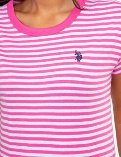 U.S. Polo Assn. CONTRAST RINGER STRIPE CREW T-SHIRT -Modern Wear Shop 2157191F PSNG 61145