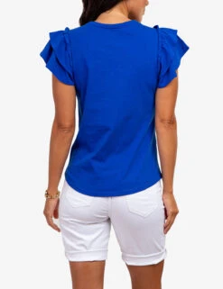 U.S. Polo Assn. FLUTTER SLEEVE CREW NECK T-SHIRT -Modern Wear Shop 2157221H BLRF 61264