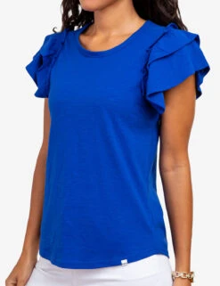 U.S. Polo Assn. FLUTTER SLEEVE CREW NECK T-SHIRT -Modern Wear Shop 2157221H BLRF 61266