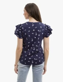 U.S. Polo Assn. FLUTTER SLEEVE PRINTED T-SHIRT 22 U.S. Polo Assn. FLUTTER SLEEVE PRINTED T-SHIRT -Modern Wear Shop 2157231H CLNV 14554