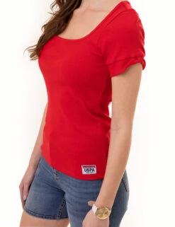 U.S. Polo Assn. RIB SQUARE NECK T-SHIRT -Modern Wear Shop 21573066 ERED 1291