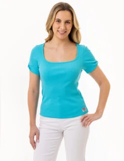 U.S. Polo Assn. RIB SQUARE NECK T-SHIRT -Modern Wear Shop 21573066 SCBL 3472