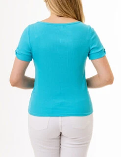 U.S. Polo Assn. RIB SQUARE NECK T-SHIRT -Modern Wear Shop 21573066 SCBL 3480