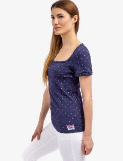 U.S. Polo Assn. RIB SQUARE NECK DOT T-SHIRT -Modern Wear Shop 21573167 CLNV 54983