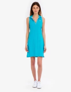 U.S. Polo Assn. SLEEVELESS SPLIT NECK POLO DRESS -Modern Wear Shop 215832H SCBL 52047