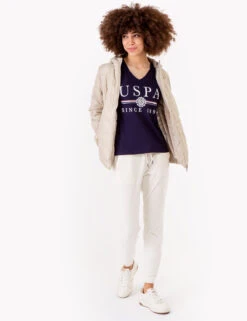 U.S. Polo Assn. USPA MEDALLION V-NECK T-SHIRT -Modern Wear Shop 2158451D EVBL 72742