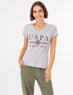 U.S. Polo Assn. USPA MEDALLION V-NECK T-SHIRT