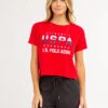 U.S. Polo Assn. AMERICANA USPA CREW NECK T-SHIRT -Modern Wear Shop 2158461D ERED 65806