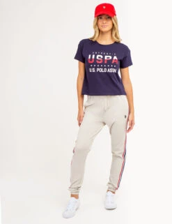 U.S. Polo Assn. AMERICANA USPA CREW NECK T-SHIRT 20 U.S. Polo Assn. AMERICANA USPA CREW NECK T-SHIRT -Modern Wear Shop 2158461D EVBL 65744