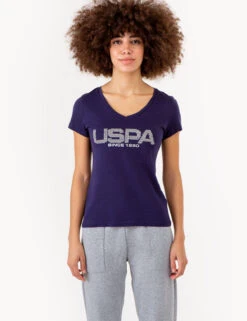 U.S. Polo Assn. USPA STUD EMBELLISHED V-NECK T-SHIRT