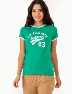 U.S. Polo Assn. VARSITY PRINT RINGER T-SHIRT -Modern Wear Shop 2158501D DPGN 80155