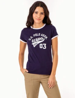 U.S. Polo Assn. VARSITY PRINT RINGER T-SHIRT