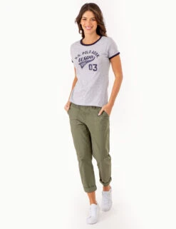 U.S. Polo Assn. VARSITY PRINT RINGER T-SHIRT -Modern Wear Shop 2158501D LGHT 80109