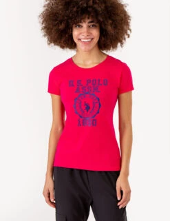 U.S. Polo Assn. CREST PRINT SCOOP NECK T-SHIRT -Modern Wear Shop 2158521H ELFU 72803