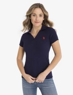U.S. Polo Assn. SPLIT NECK RIBBED POLO SHIRT 31 U.S. Polo Assn. SPLIT NECK RIBBED POLO SHIRT -Modern Wear Shop 21585668 EVBL 6329